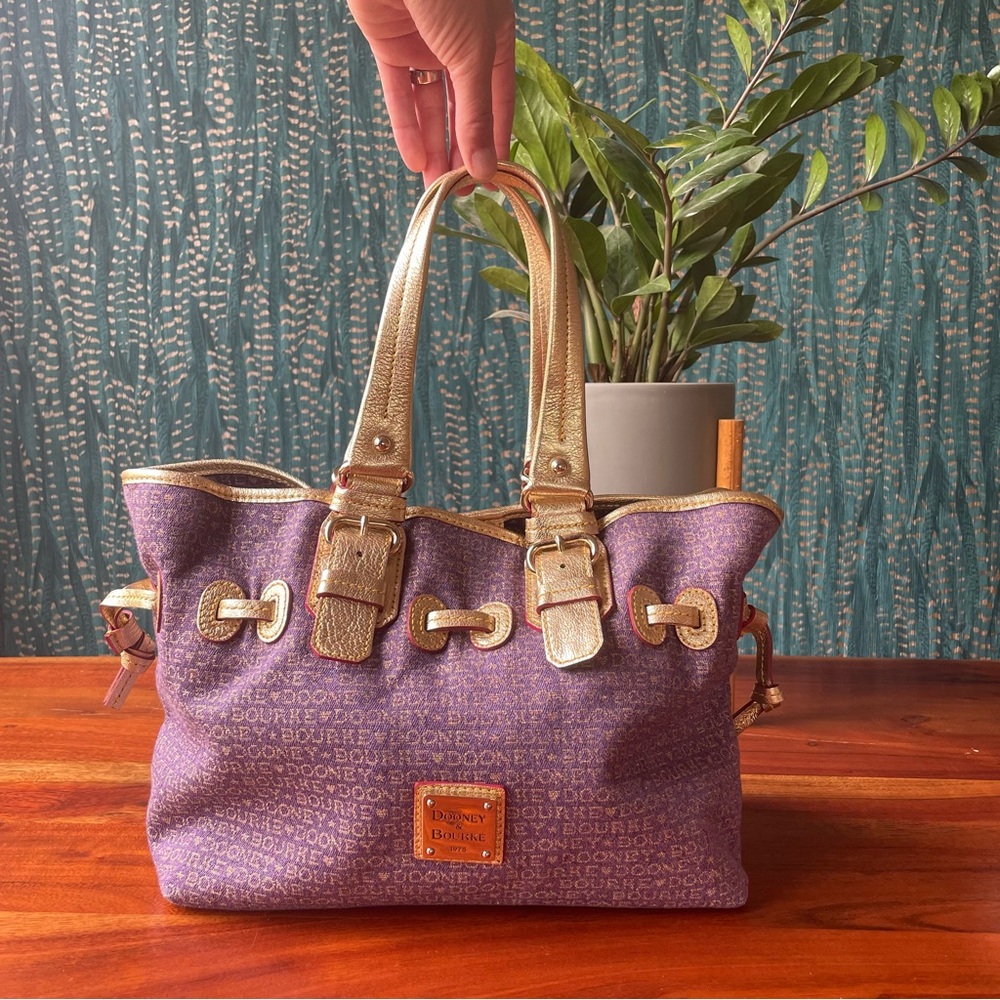 Vintage purple and Gold Dooney & Bourke signature bag.